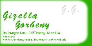 gizella gorheny business card